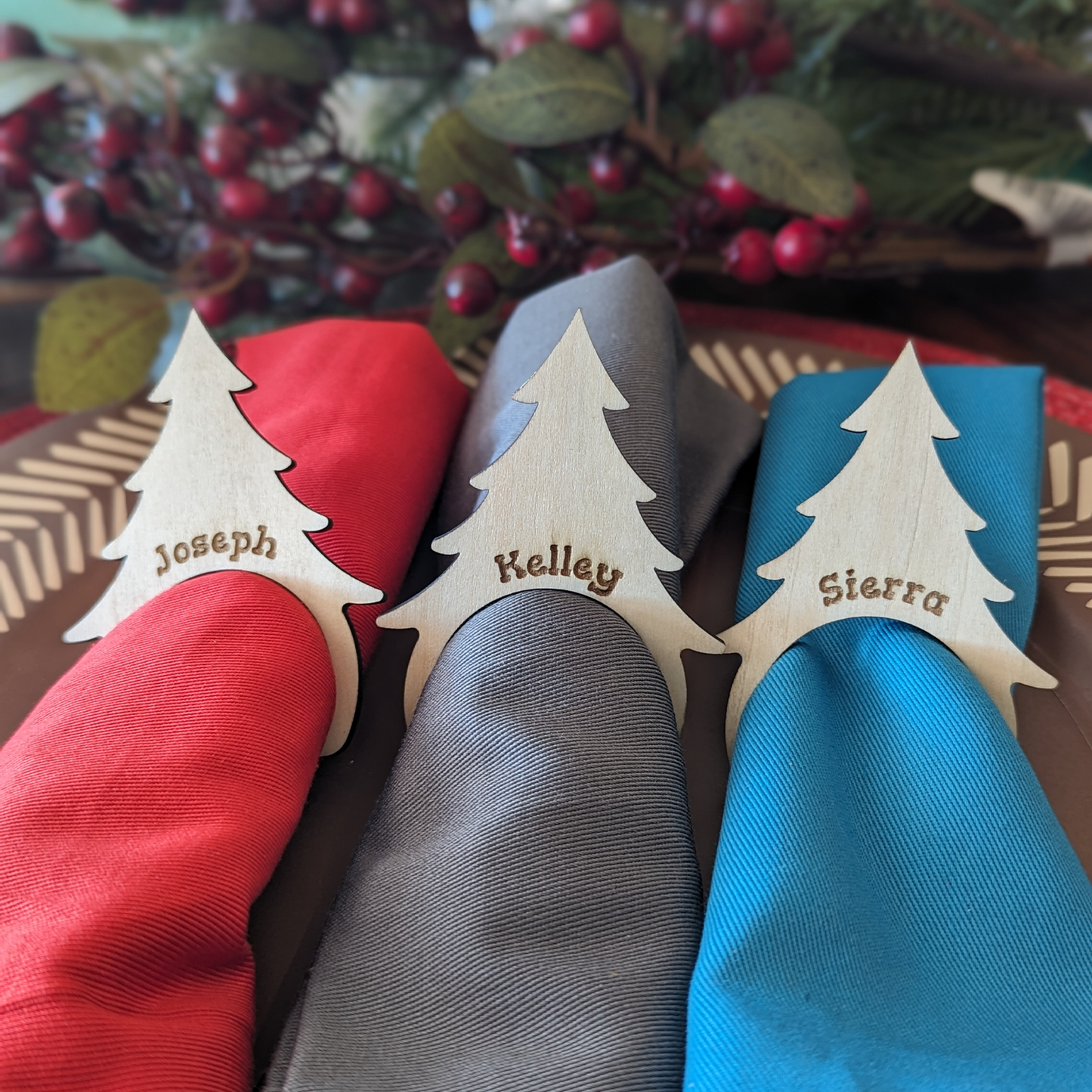 Personalized Christmas Tree Napkin Ring