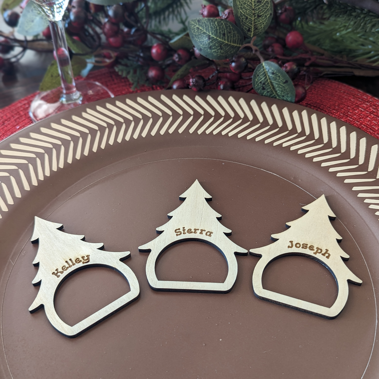 Personalized Christmas Tree Napkin Ring