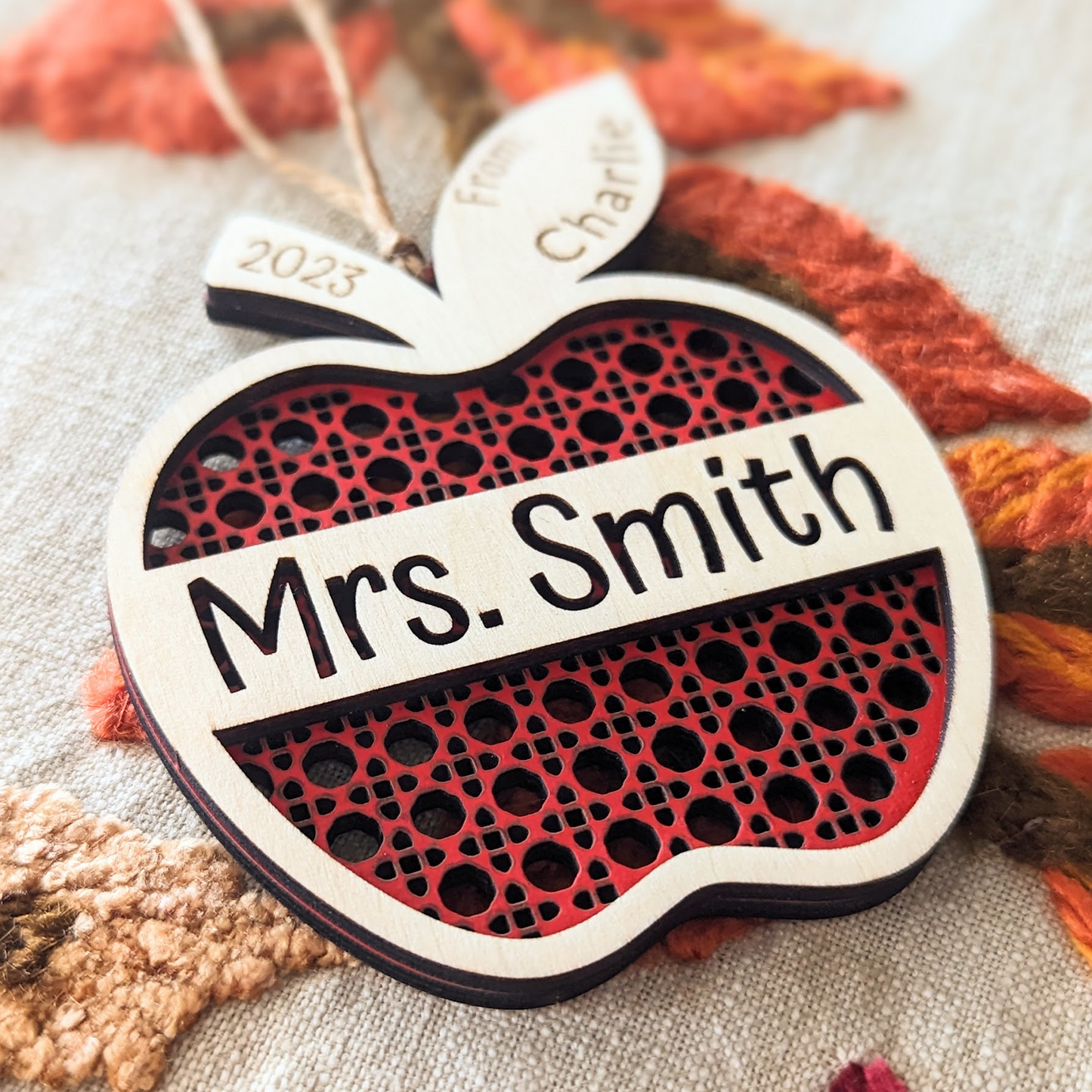 Teacher Apple Ornament