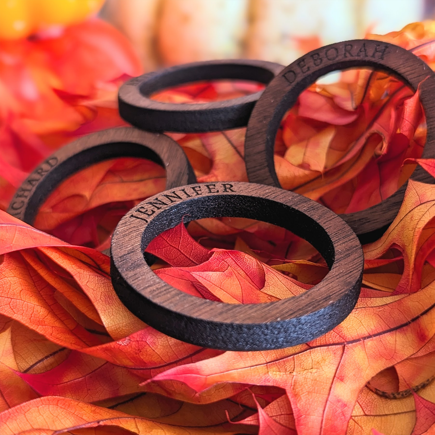 Personalized Real Walnut Napkin Ring