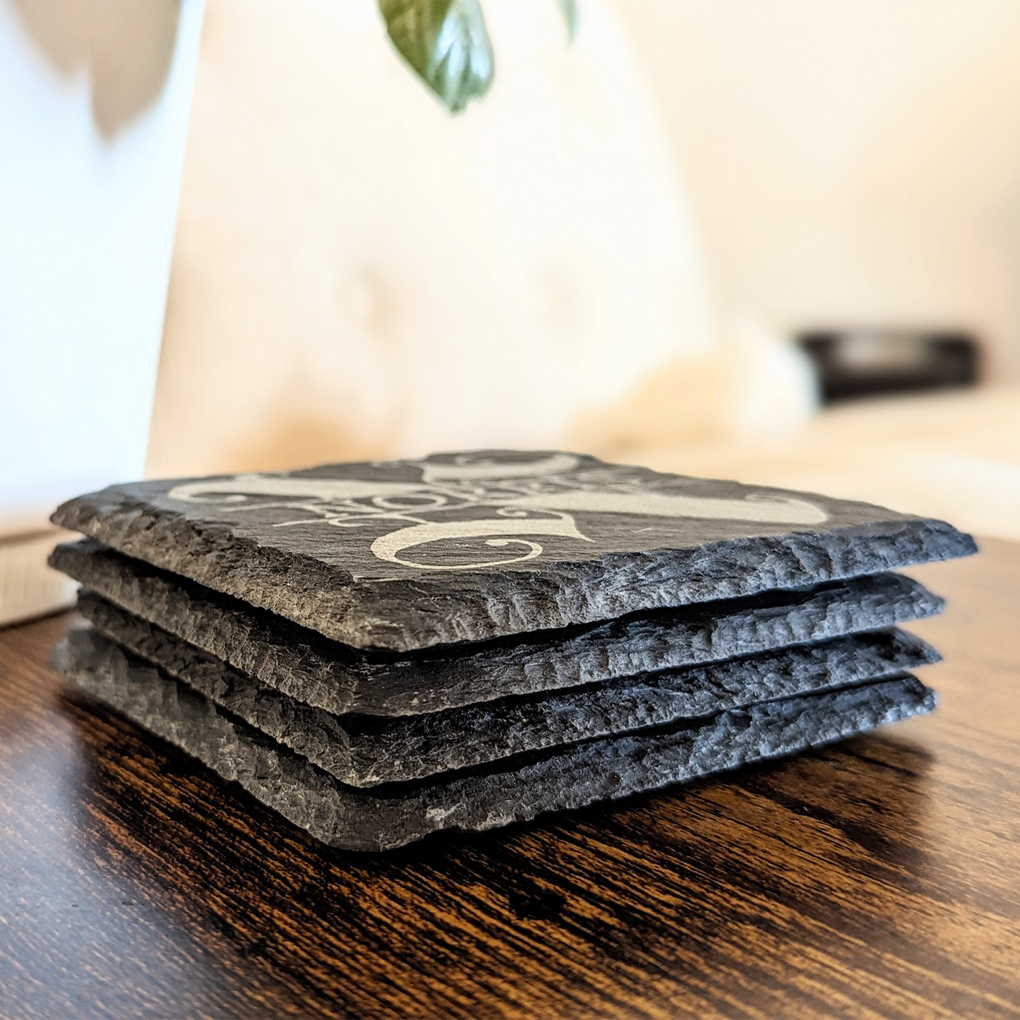 Personalized Slate Drink Coasters