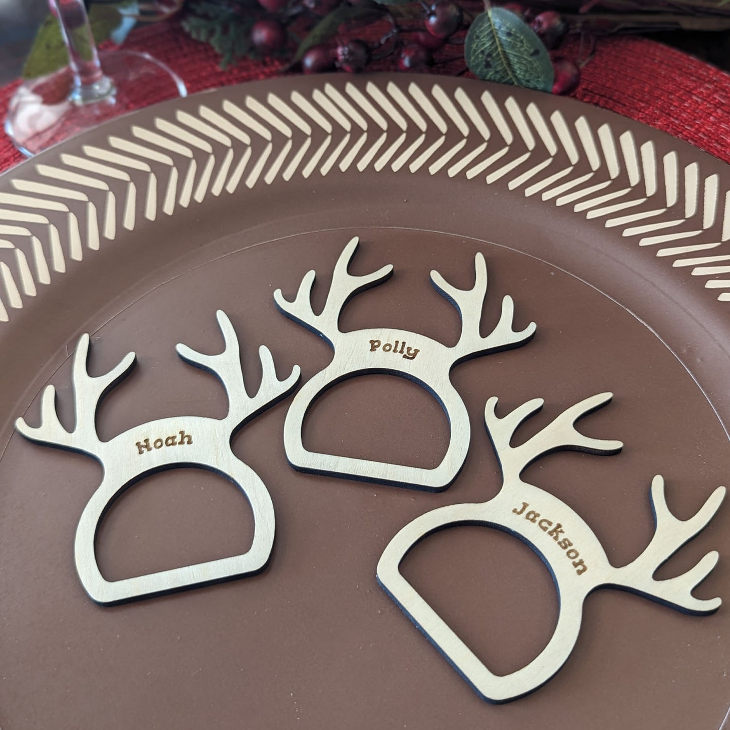 Personalized Antlers Napkin Ring