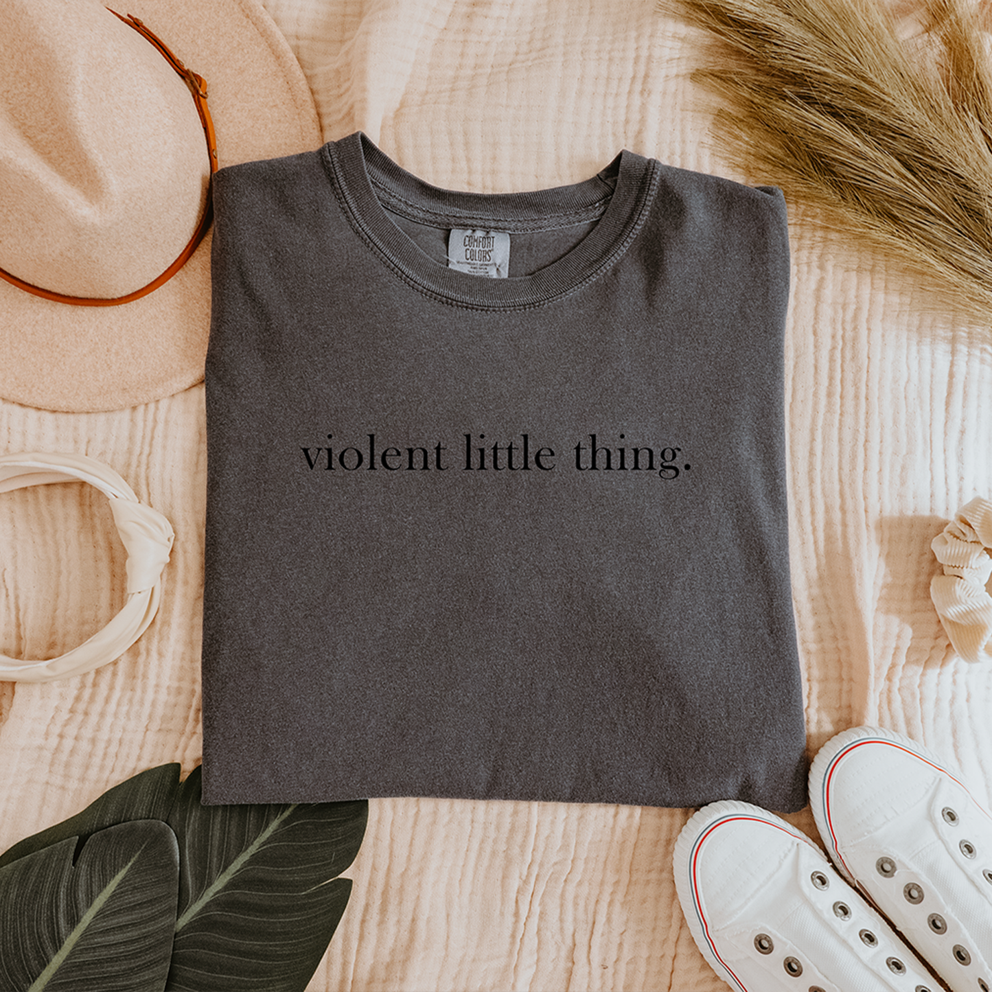 Violent Little Thing T-Shirt - Comfort Colors T-Shirt (Black on Pepper)