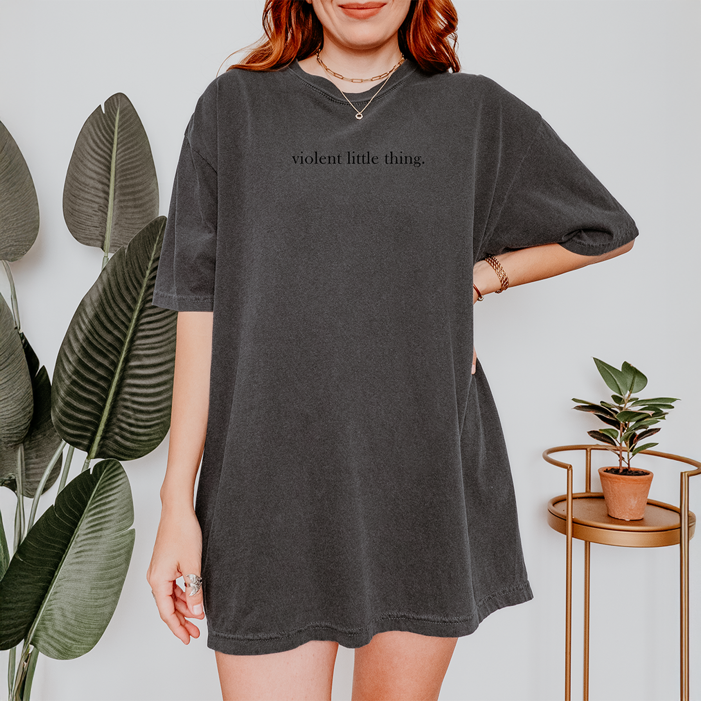 Violent Little Thing T-Shirt - Comfort Colors T-Shirt (Black on Pepper)