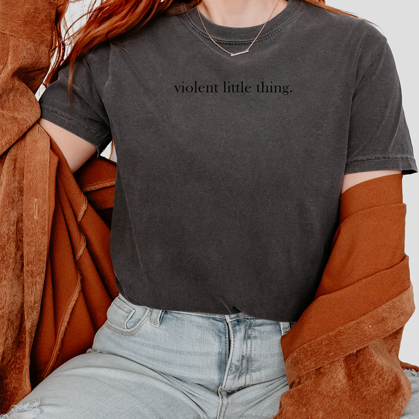 Violent Little Thing T-Shirt - Comfort Colors T-Shirt (Black on Pepper)