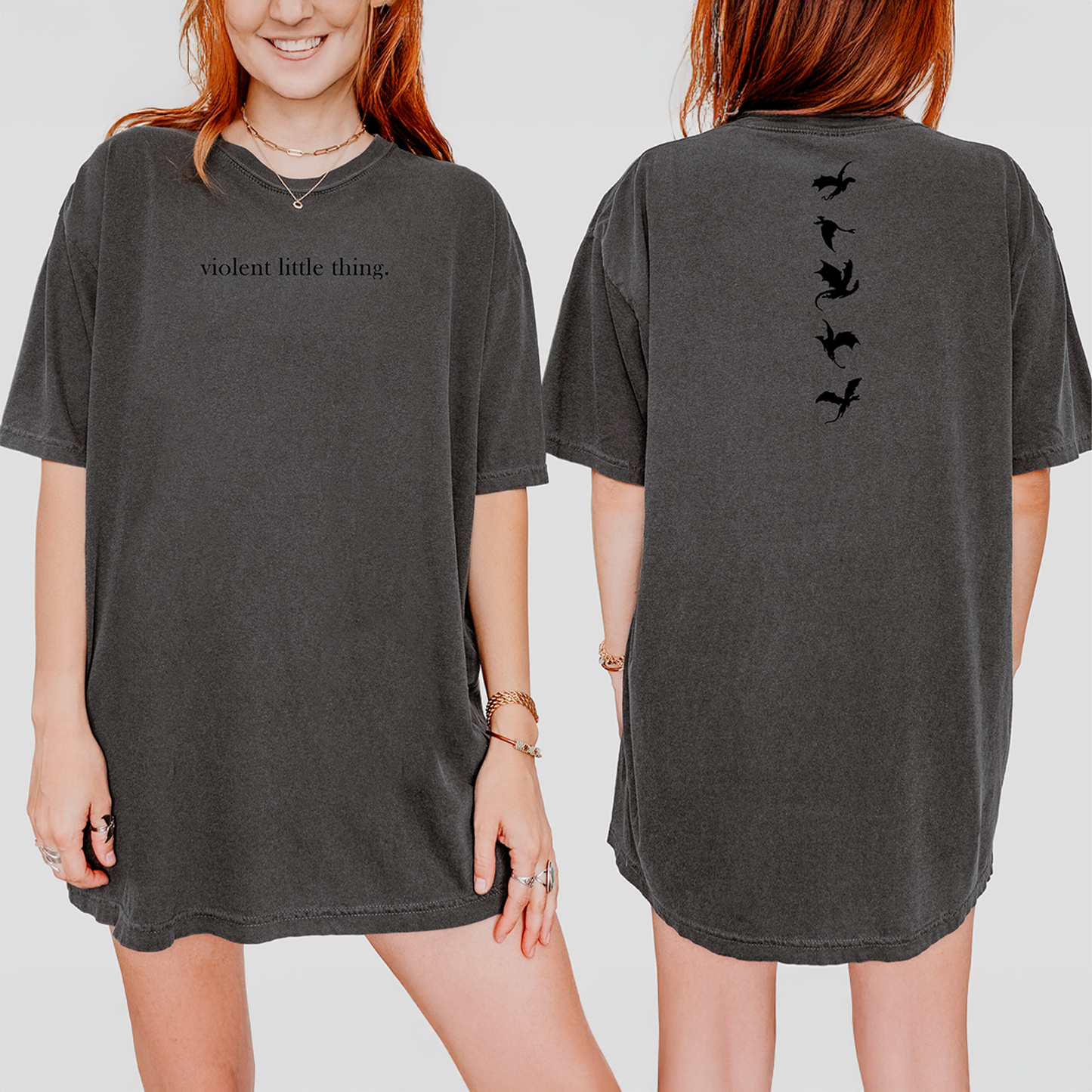 Violent Little Thing T-Shirt - Comfort Colors T-Shirt (Black on Pepper)