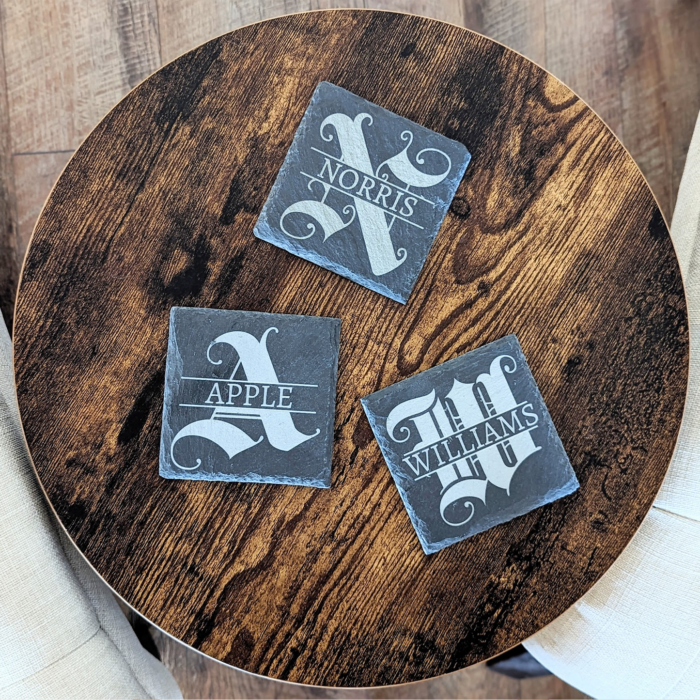Personalized Slate Drink Coasters