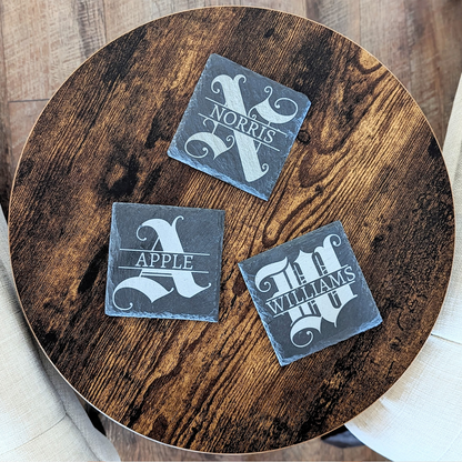Personalized Slate Drink Coasters
