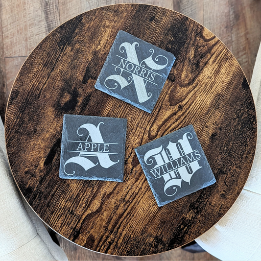 Personalized Slate Drink Coasters