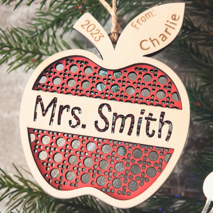 Teacher Apple Ornament