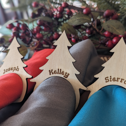 Personalized Christmas Tree Napkin Ring