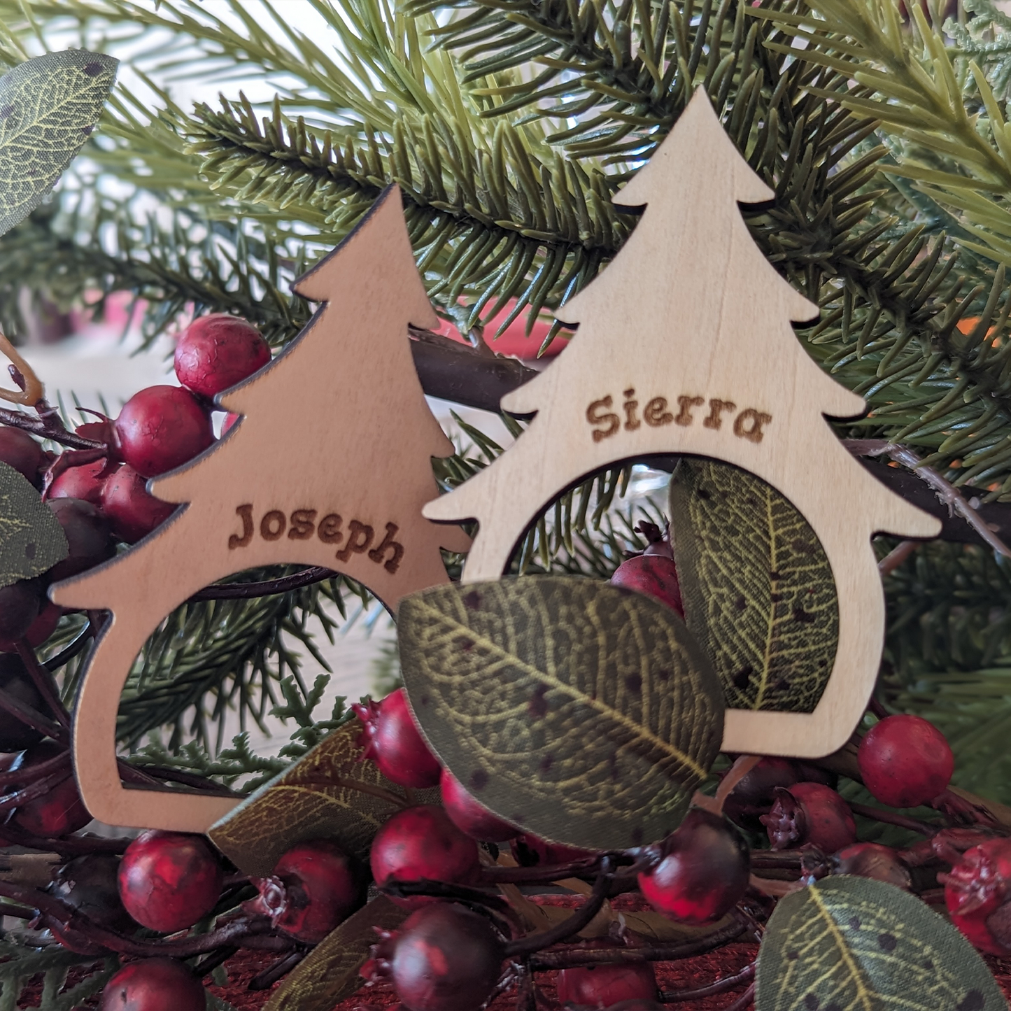 Personalized Christmas Tree Napkin Ring