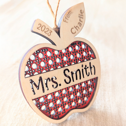 Teacher Apple Ornament