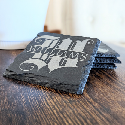 Personalized Slate Drink Coasters