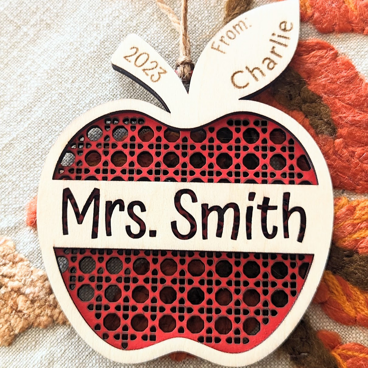 Teacher Apple Ornament