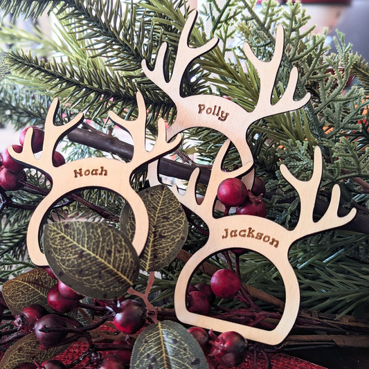 Personalized Antlers Napkin Ring